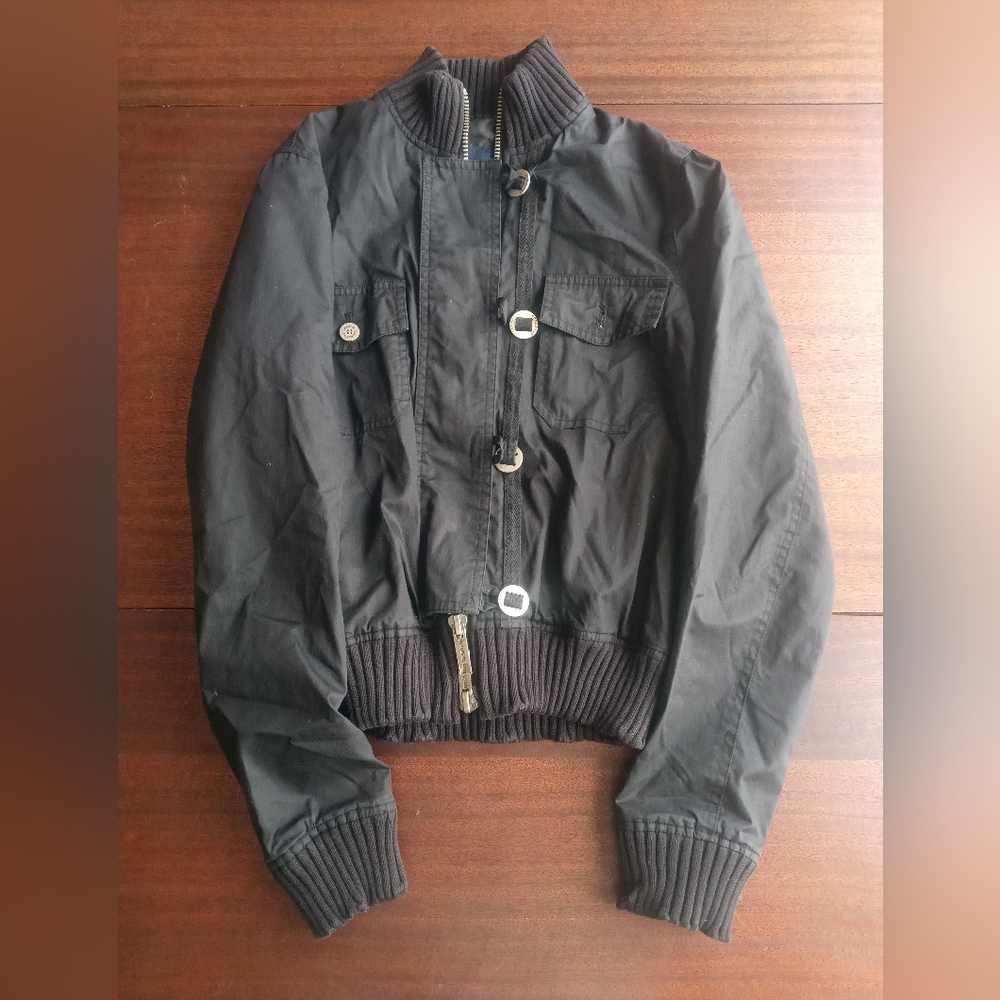 Burberry Black Bomber Jacket Size L